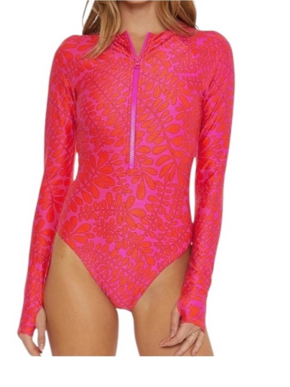 Trina Turk Trellis Paddle Board One-Piece, size L, NWT